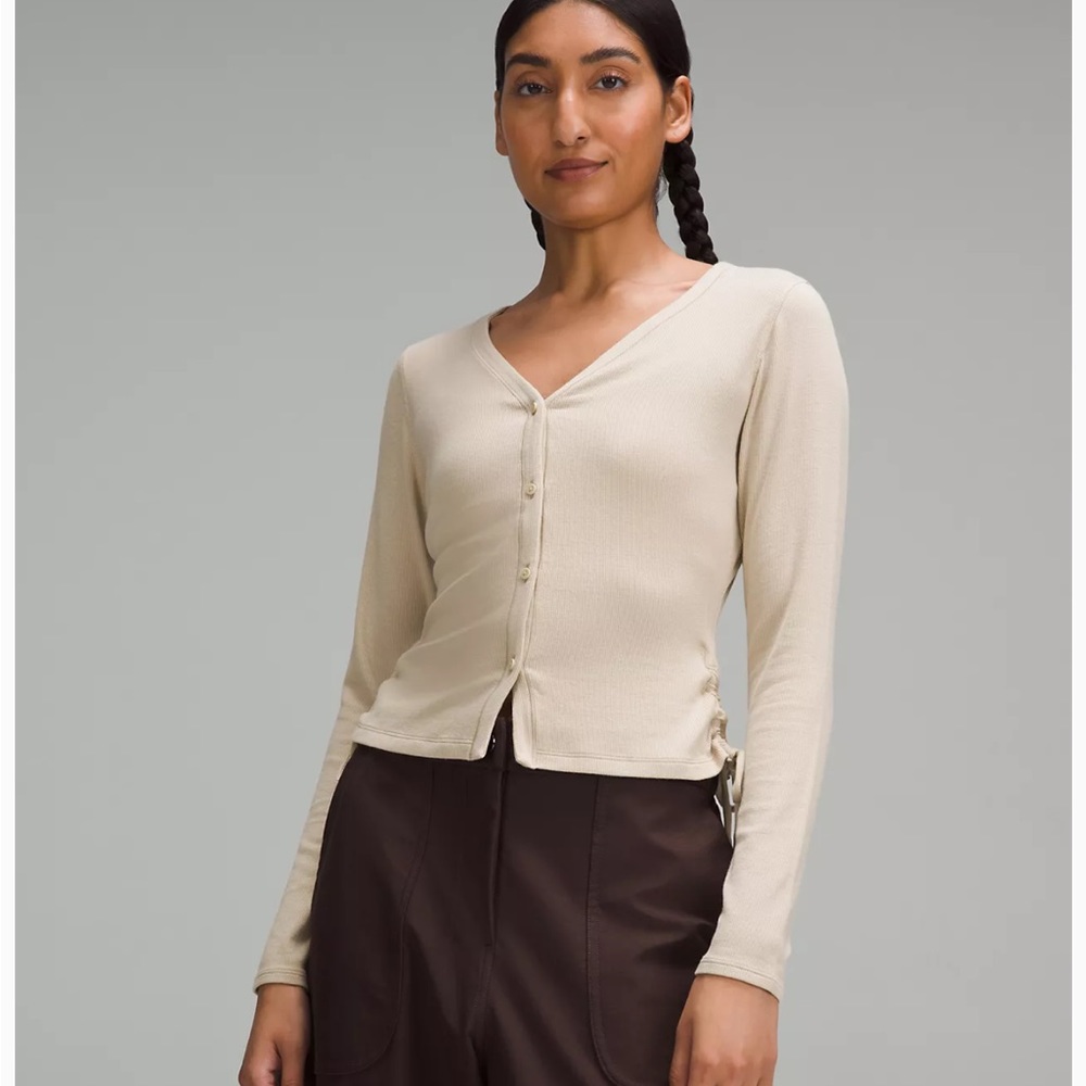 Lululemon Side-Cinched Ribbed Cardigan